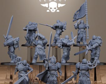 Station Forge Legacy Soalris Greatswordsmen 3d printed proxie Wargames New Faction Gift for Him/Her Tabletop 25mm/28mm/32mm