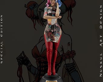 Harley Geisha Figure 23cm tall 3D printed in Abs resin Kit Form