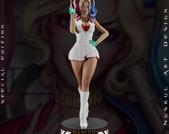 Harley  Nurse 23cm tall 3D printed in Abs resin Kit Form