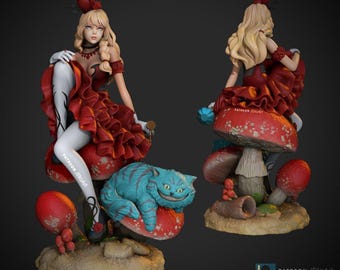Alice 3D printed in Abs resin Kit Form paint youself