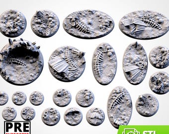 Bases Alien 28mm 32mm 40mm tabletop resin printed