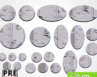 Bases CITY SCIFI 28mm 32mm 40mm tabletop resin printed