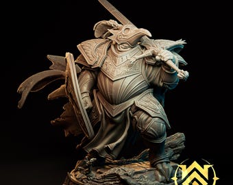 Crowknight Figurine designed by The Witchguild comes with base Miniture or display