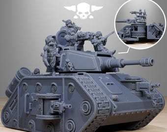 Station Forge GrimGuard Battle Tank 2.0  3d printed proxie Wargames Gift for Him/Her Tabletop 25mm/28mm/32mm