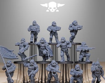 Station Forge GrimGuard_Elites 3d printed proxie Wargames Gift for Him/Her Tabletop 25mm/28mm/32mm