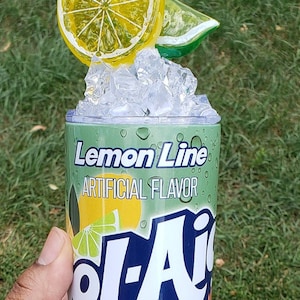 20oz Lemon Lime Kool-Aid Tumbler with Topper & Plastic Straw