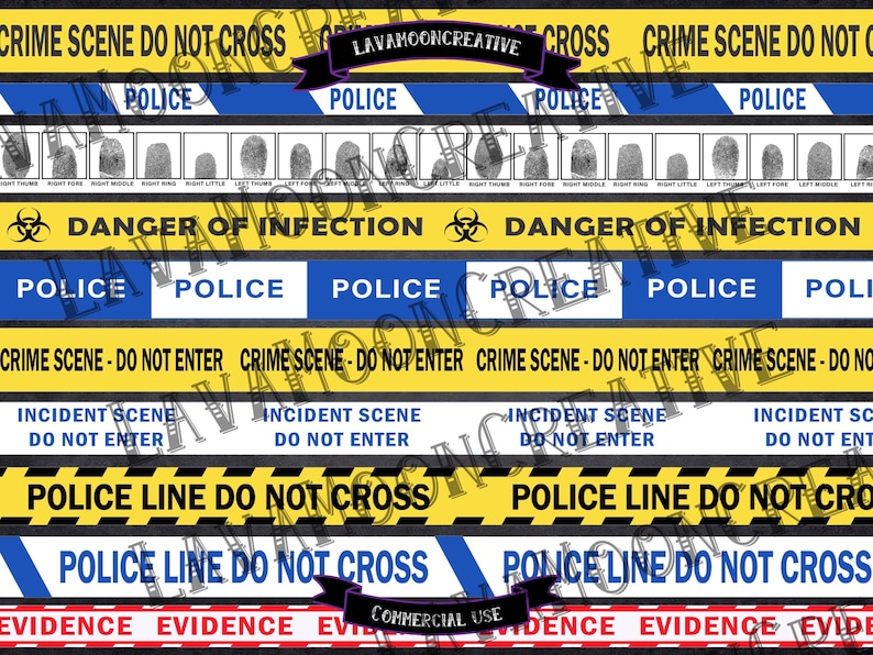 Crime Scene Washi Tape Strips | Forensic Science, CSI (digital Download ...
