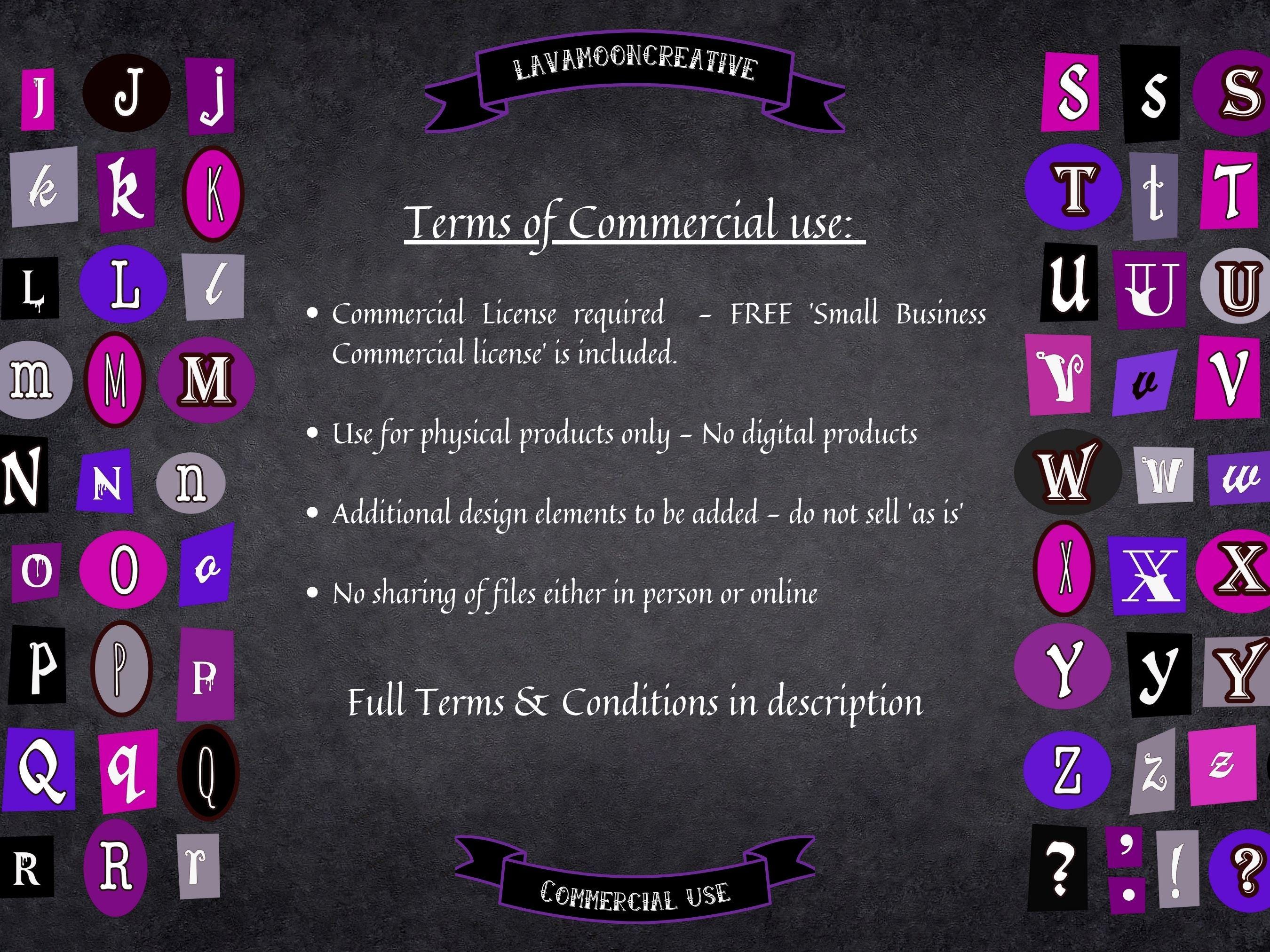 Gothic Ransom Letters Pastel Goth Ransom Note Letters: Printable Alphabet (JPG & PDF) LMC404 ...