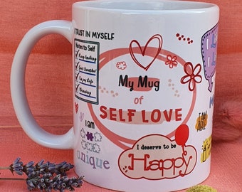 SALE! Self Love Mug, Self Care, Inspirational Quotes, Positive Affirmation Gift, Self Motivation, Manifestation, Mindfulness, Self Love Gift