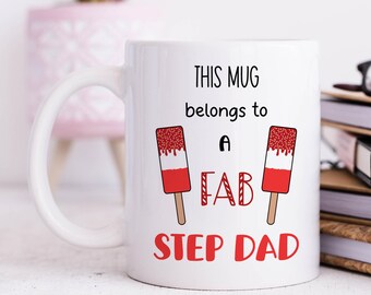 Step Dad Mug, Step Dad Gift, Father's Day Gift, Step Dad Birthday, Step Dad Christmas, Fab Step Dad, Step Dad Father's Day, Funny Step Dad
