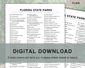 Florida State Parks Checklist Printable *Digital Download*