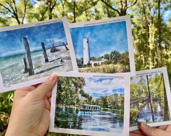 Florida State Parks Postcards- Pack of 4- Series 01