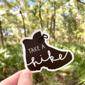 Take a Hike Vinyl Sticker Hiking Boot