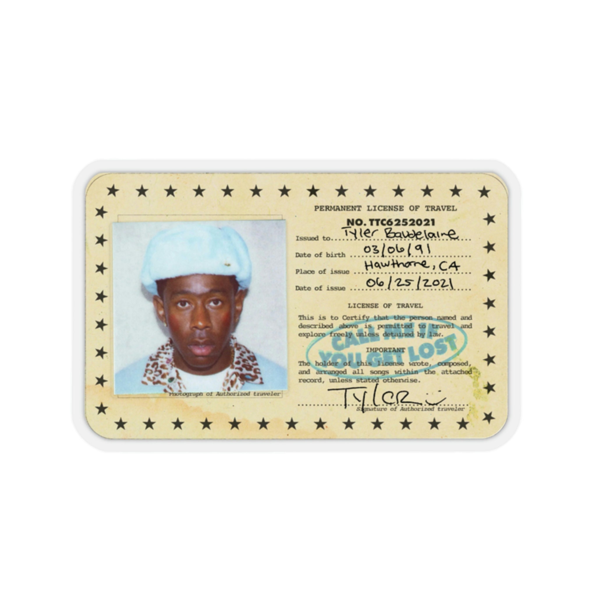 Call Me If You Get Lost, Tyler the Creator Sticker for Sale by