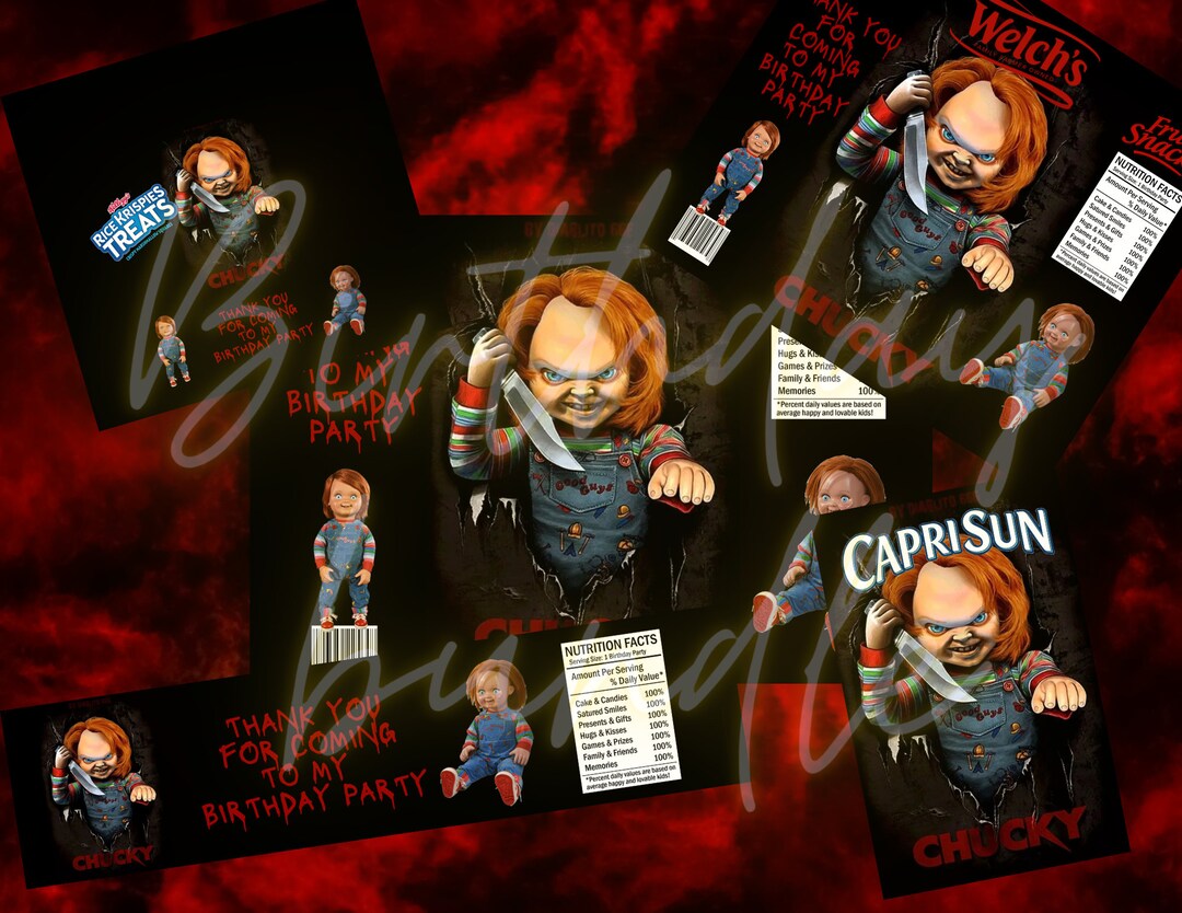 Chucky Birthday Treat Bundle Etsy Chucky Birthday Treat Bundle Etsy