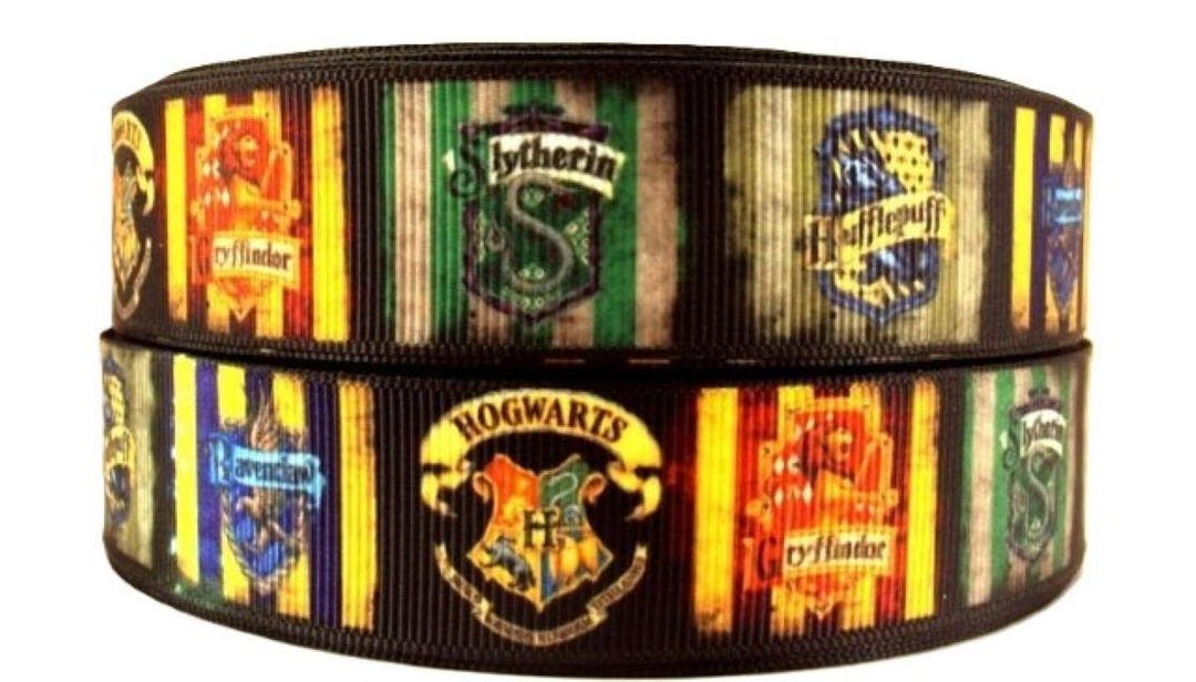 Wizard Houses Crests Grosgrain Ribbon 22/38mm Widths 1m 2m 5m Lengths ...