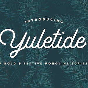 Yuletide Monoline Script Font