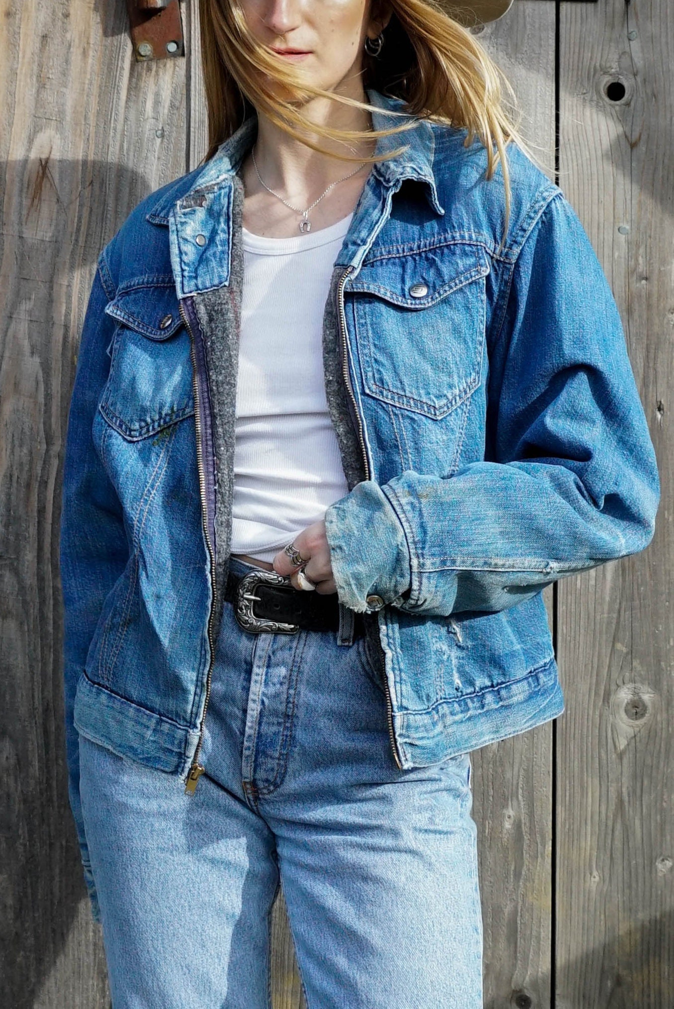 50s/60s Vintage Montgomery Ward 101 Denim Jacket Blanket 50s/60s Vintage Montgomery Ward 101 Denim Jacket Blanket