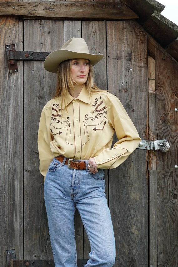 70s vintage H Bar C California Ranchwear light ye… - image 2