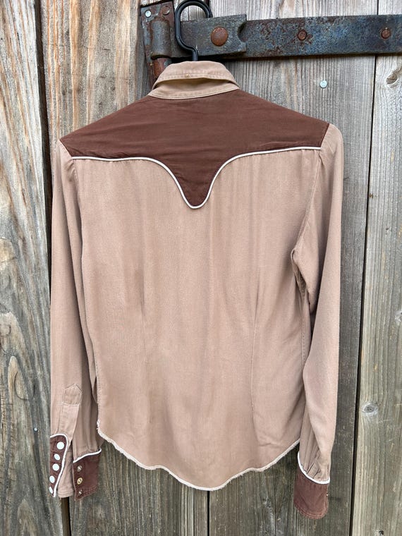 40s/50s Vintage Prior Denver Rayon Gabardine Western Shirt S - Etsy