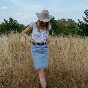 Charro Western Denim Mini Skirt Cowgirl & Cowboy 90s Vintage Style Size XS image 3