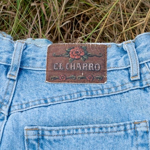 Charro Western Denim Mini Skirt Cowgirl & Cowboy 90s Vintage Style Size XS image 7