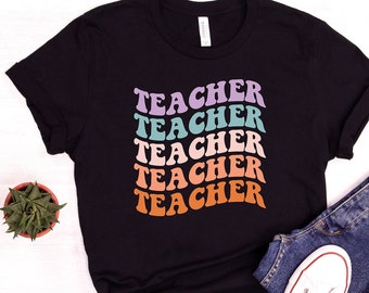 Cute Teacher Shirt for Back to School First Day New Teacher Gift ...