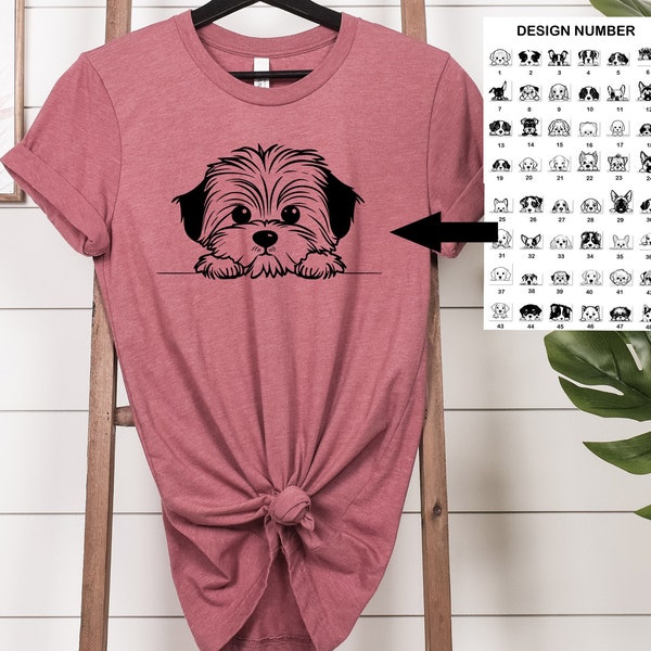 Personalized Dog Head Shirt, Custom Dog Shirt, Dog Breed Shirt, Mom gift Shirt, Dog Head Drawing, Dog lover Shirt, Pet Lover Shirt, Dog Mom