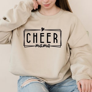 Cheer Mama Sweatshirts, Cheer Sweatshirt, Gift for Mom, Cheerleader Moms Sweat, Mother Day Sweatshirt, Cheer Boy Girl Cheer Team Mom Print