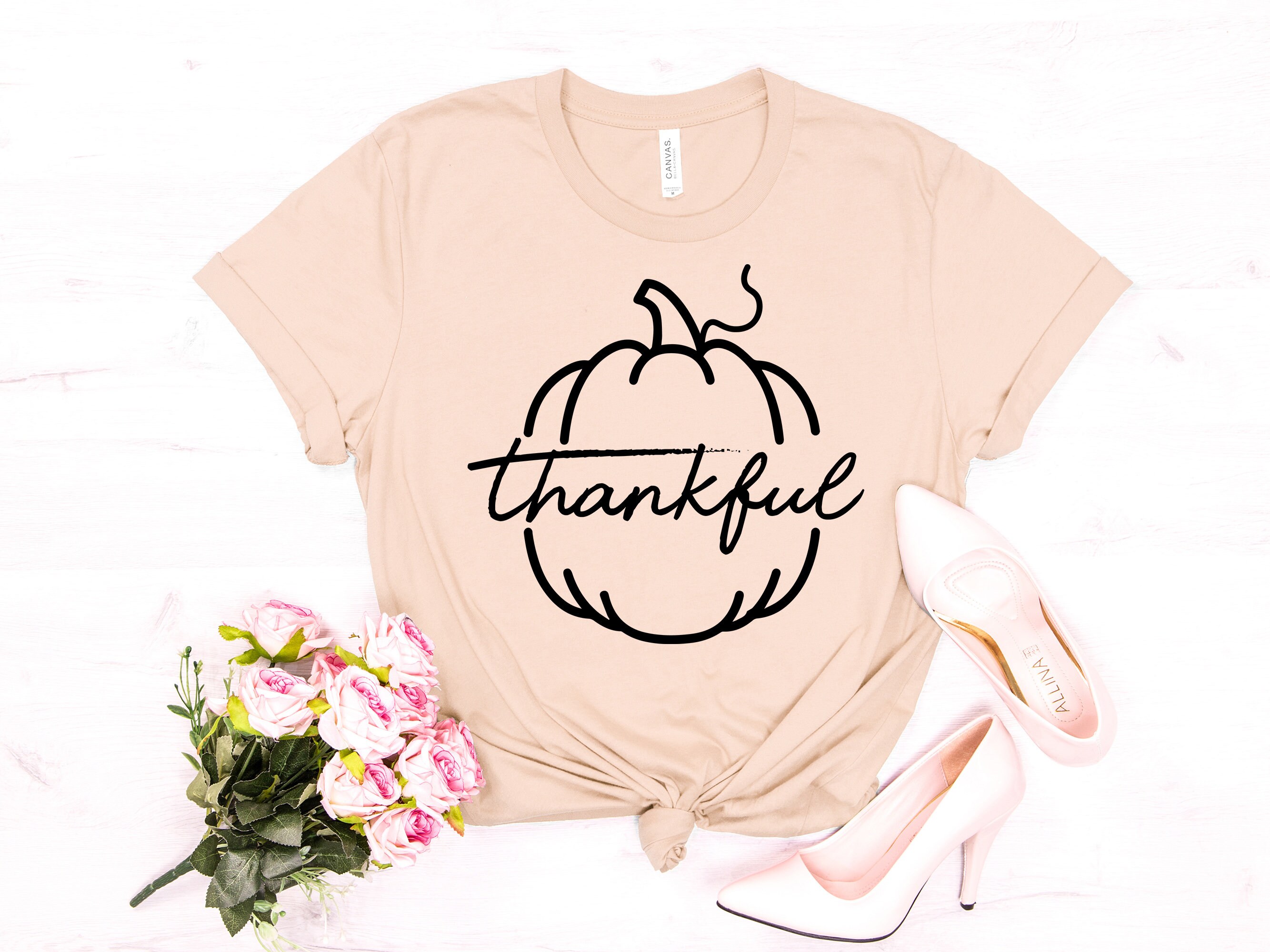 Thankful Shirt Thanksgiving Shirt Pumpkin Shirt Cute - Etsy