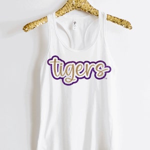 LSU Glitter Tigers Tank/ T- Shirt