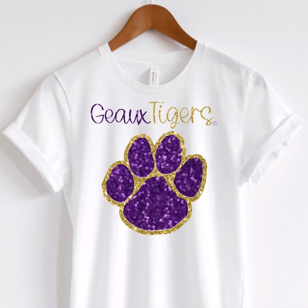 Geaux Tigers Paw Print Shirt