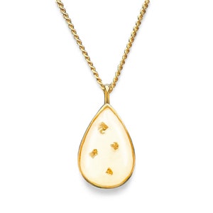 Milky Treasures Gold Necklace DIY Breastmilk Jewelry Making Kit | 18k Gold Plated 925 Sterling Silver Pendant | Keepsake Kit [FULL KIT]