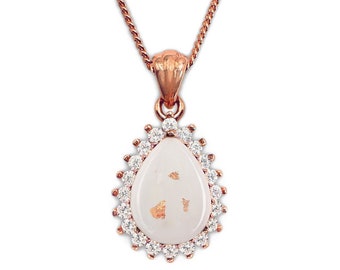 DIY Breastmilk Teardrop Necklace Kit: Rose Gold Sterling Silver Keepsake