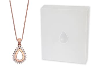 Milky Treasures Teardrop Necklace + Custom Mold | DIY Breast Milk Jewelry Making Kit | 15x12 mm Pendant | Breastfeeding Keepsake Kit | Gifts