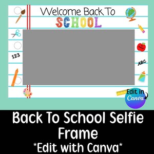 Back to School Photo Booth Frame School Selfie Frame - Etsy