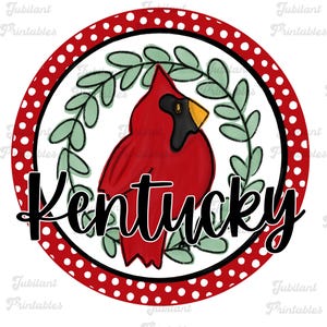 Kentucky Christmas Png, Ky Png, Christmas in Kentucky, DTF, Wreath png, Ky Winter png, Kentucky gift, KY State Sublimation, KY Christmas