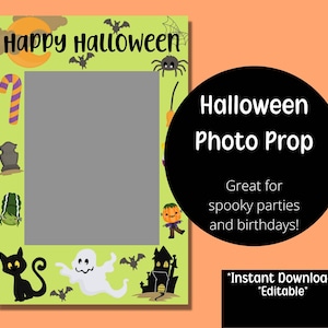 Marco de cabina de fotos de Halloween, apoyo de foto de cara en agujero, marco de Selfie, fiesta de Halloween, preescolar, apoyo de fiesta de Halloween, apoyo de marco de fiesta de niños