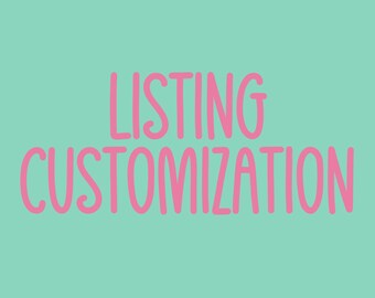 Aanpassing van listing