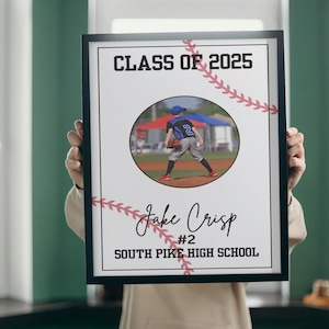 Baseball Senior Gift, Baseball Team Gifts, Class of 2025, Senior 2025, Senior Night, Signature Poster, Baseball Poster, Baseball Banner