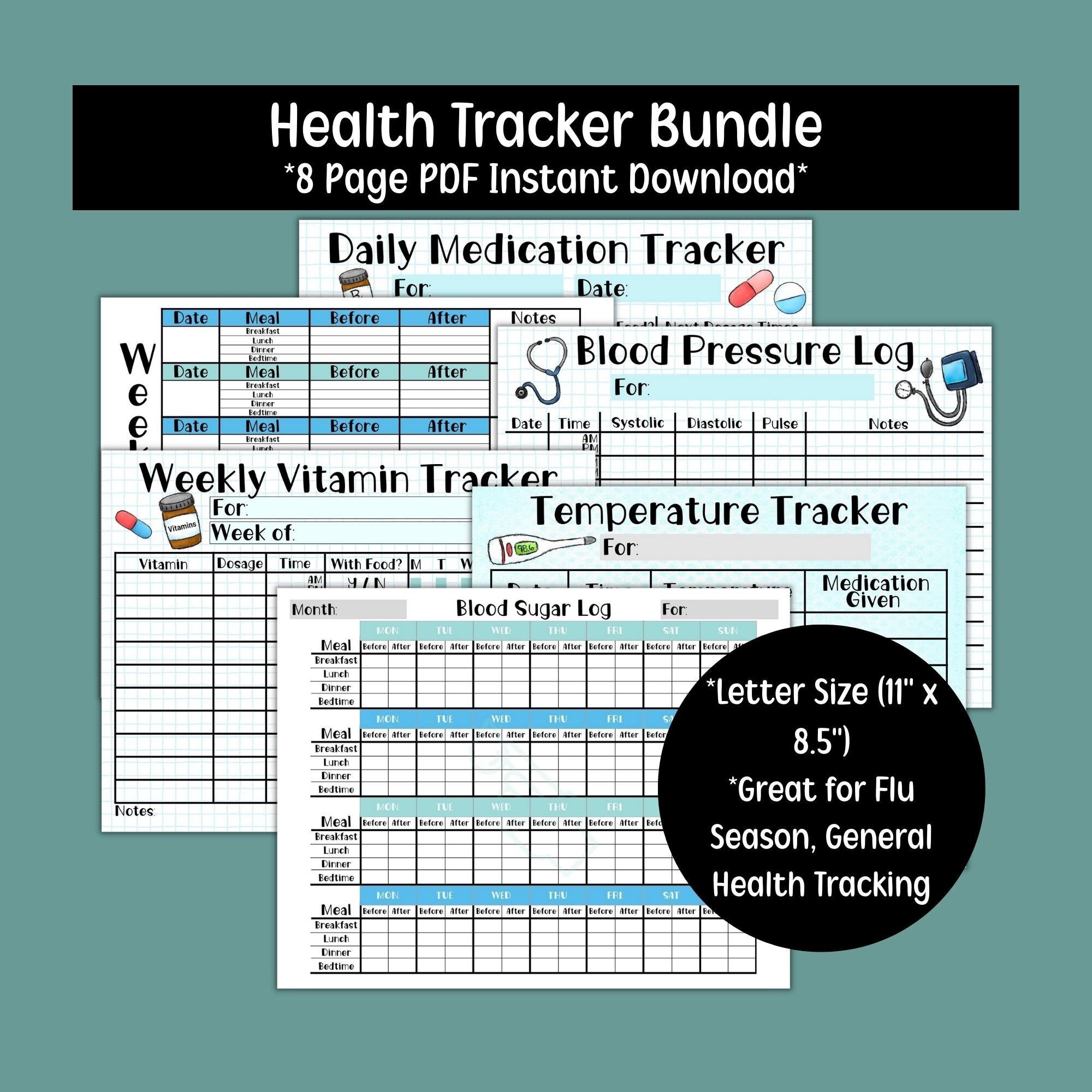 Medication Tracker Printable, Medicine Chart, Kids Medicine Chart, Medicine Schedule, Pill Log ...