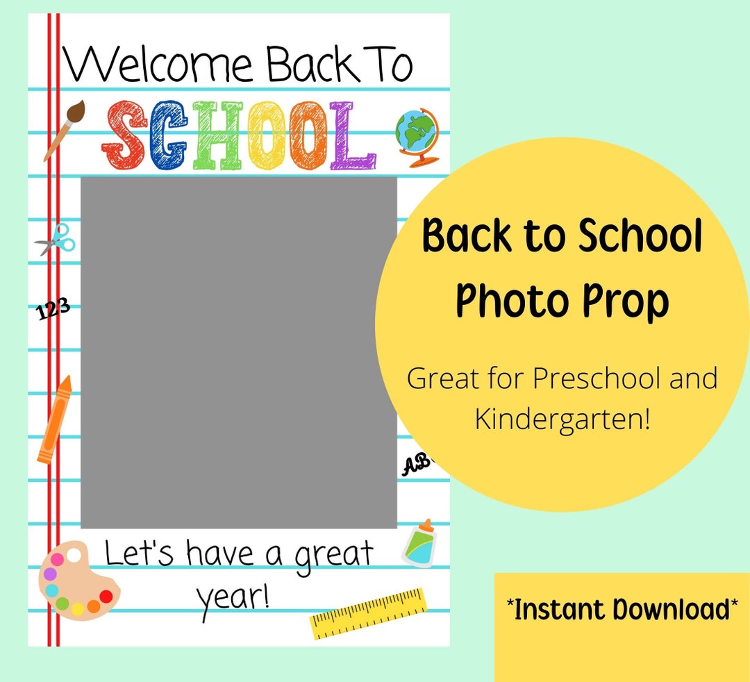 Back to School Photo Booth Frame, Back to School Sign, Selfie