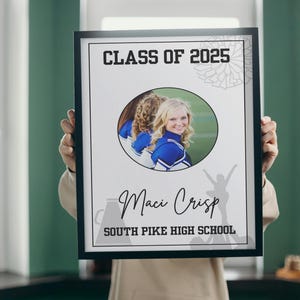 Cadeau Cheer pour senior, Poster Cheer, Équipe de danse, Cadeau de fin de saison, Cheer diplômé, Cadeau de soirée pour senior, Poster senior, Bannière de pom-pom girl