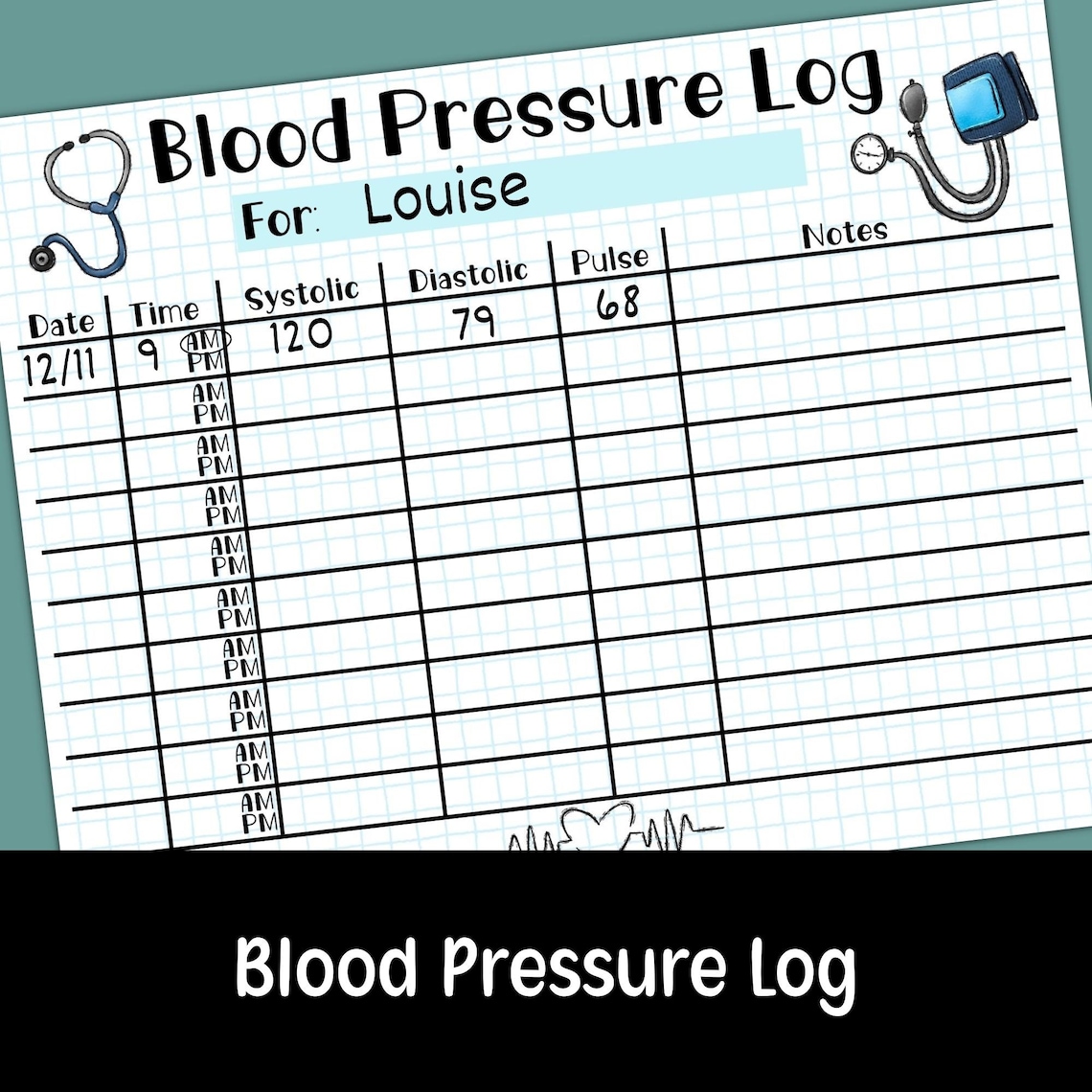Medication Tracker Printable Medicine Chart Kids Medicine - Etsy