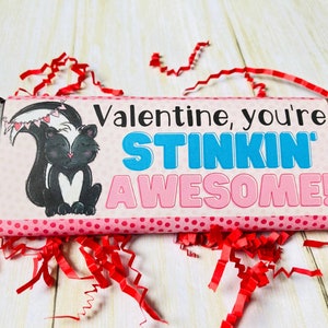 Valentine&#39;s Day Candy Wrapper, Boys Valentines, Valentine&#39;s Day, Printable Valentine, Classroom Valentine, Kids Valentine, Stinkin&#39; Awesome