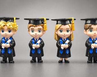 Custom Graduation Figurine From Photo, Personalized Graduate Gift with Name Base, Class Gift, Unique Keepsake for Him Her