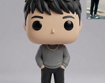 Custom Big Head Style Figure From Photo, Personalized Mini Me Figurine, Cute Big Head Custom Doll, Unique Gift for Him Her