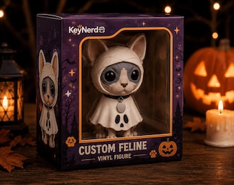 Personalized Halloween Pet Figure Custom Dog & Cat Figurine Big Head Pet Collectible Pumpkin Ghost Witch Costume Gift for Pet Lovers