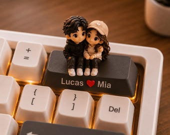 Custom Figurine Keycap from Photo, Personalized Artisan Resin Keycap, Custom Mini Figure, Mechanical Keyboard Gift