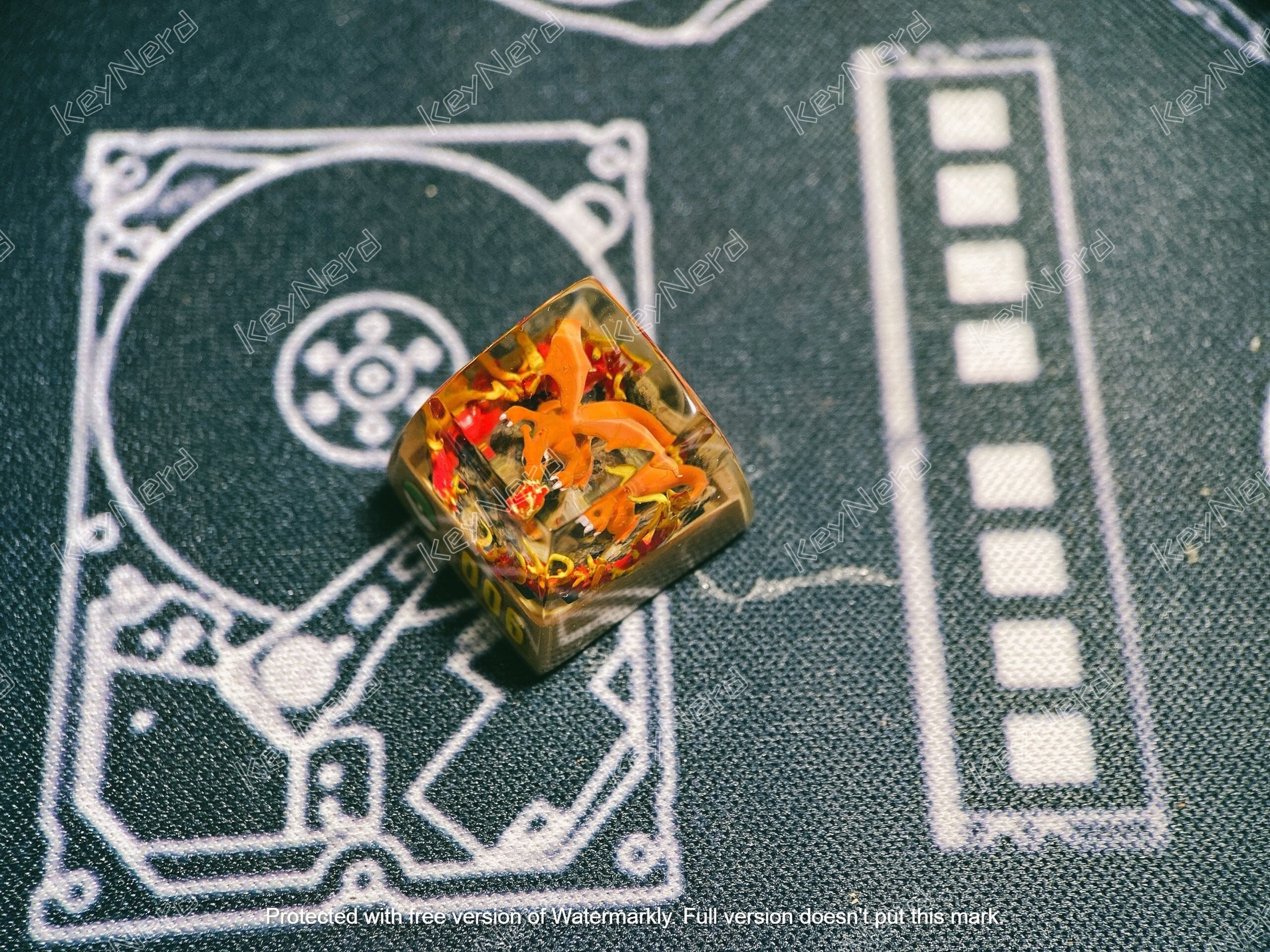 Cha.riza.rd keycap, Custom keycap, handmade keycaps, Artisan keycap, Cherry mx keycaps, Mechanical Gaming, Gift for him, Valetine gift